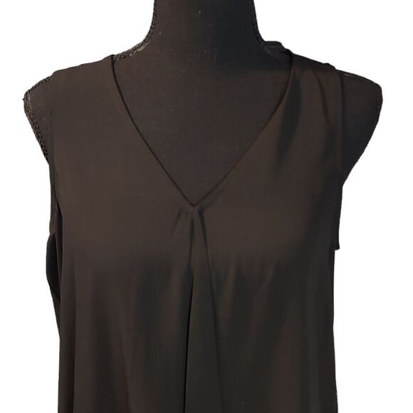 Apt. 9 Black Asymmetrical Flowy Tank Medium - Picture 2 of 5